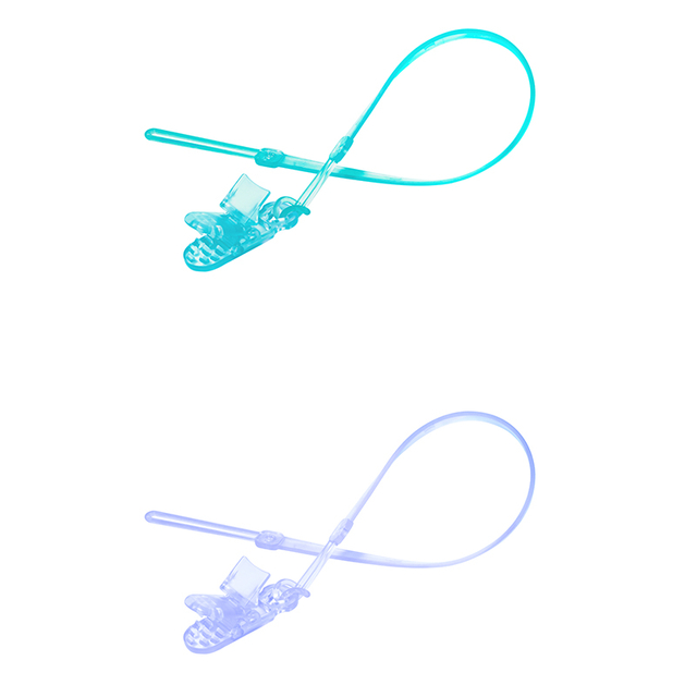 Soporte de clip de chupete de bebé con cuentas de silicona y clip de cocodrilo-Correa anti-cortacabora sin BPA (0-24m)