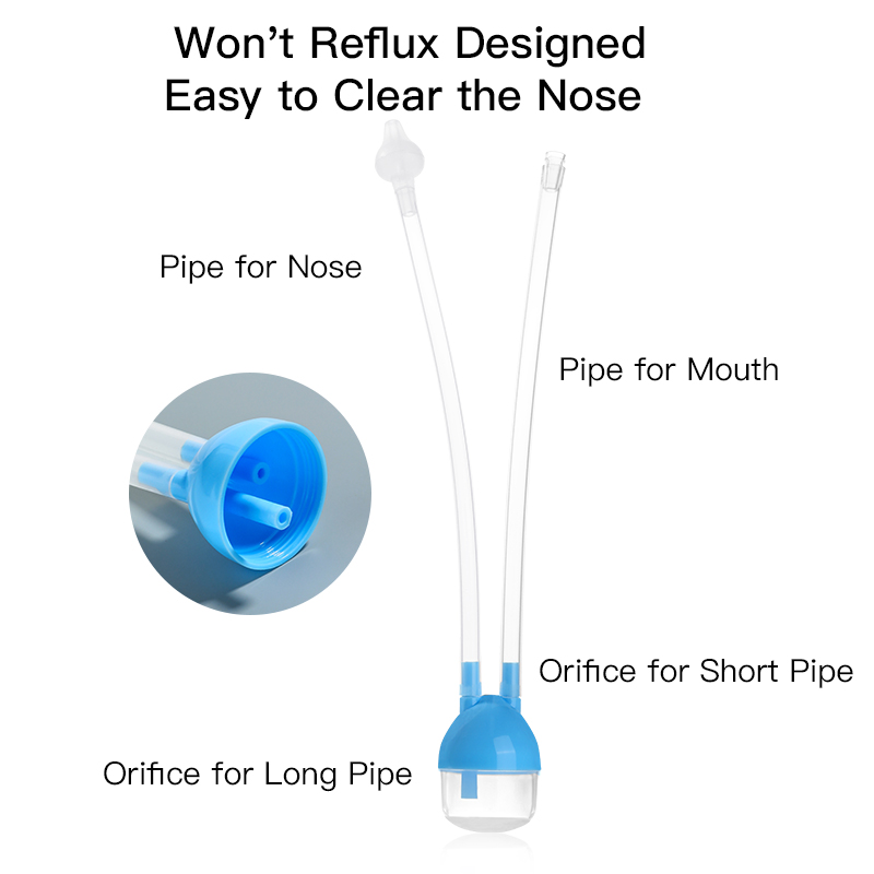 Aspirador nasal de bebé antirreflux higiénico suave con silicona