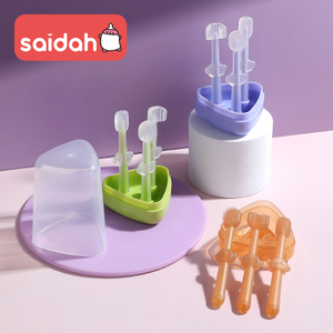 SAIDAH SD8376 Juego de cepillo de dientes de silicona de grado alimenticio 