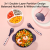 Tazón de comida para bebés dividido de dos capas: evita la mezcla de sabores - PP sin BPA