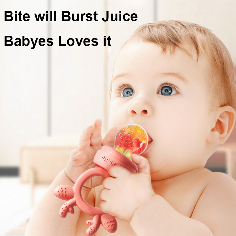 Alimentador de frutas para bebés de silicona no tóxica con diseño de ciervos