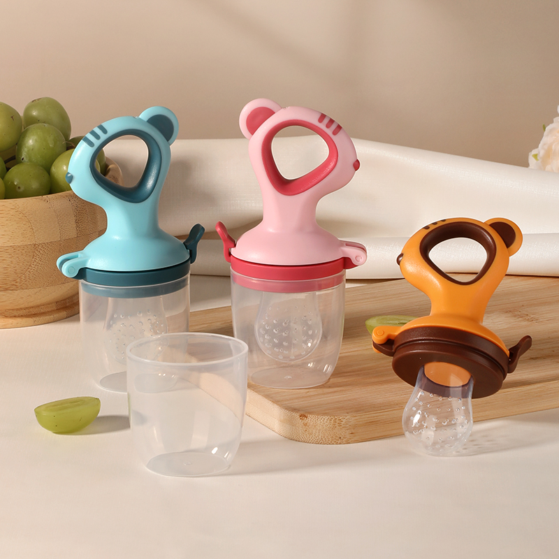 Alimentador de frutas para bebés sedoso y sedoso con malla anti-ascendente