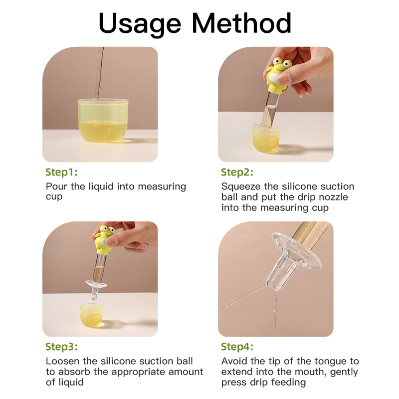 Alimentador de medicina para bebés en forma de rana de dibujos animados