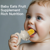 Silicona de tiburón alimentador de frutas para bebés | Silicona líquida de grado alimenticio sin BPA | Mesh Pouch para la autoimenación segura | Alivio y nutrición inicial