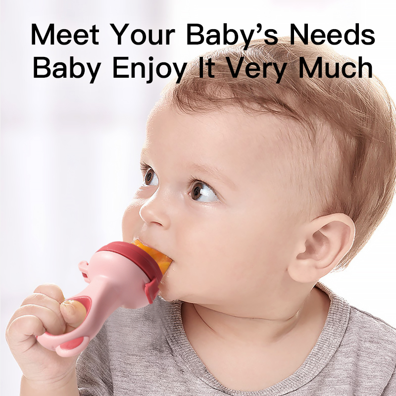 Alimentador de frutas para bebés sedoso y sedoso con malla anti-ascendente