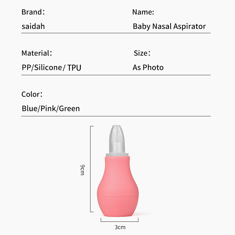 Aspirador nasal de silicona suave reutilizable