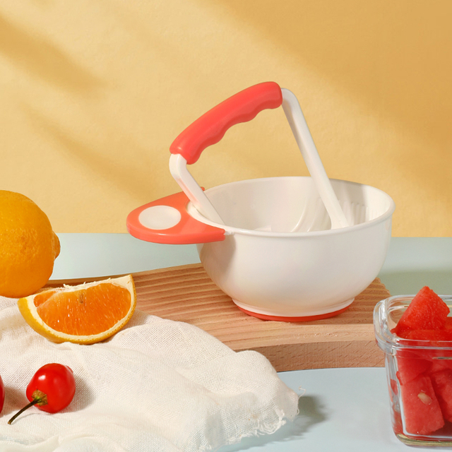 Alimentos para bebés caseros de 1 minuto: tazón de molienda manual fácil para frutas y verduras