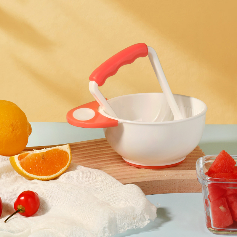Alimentos para bebés caseros de 1 minuto: tazón de molienda manual fácil para frutas y verduras