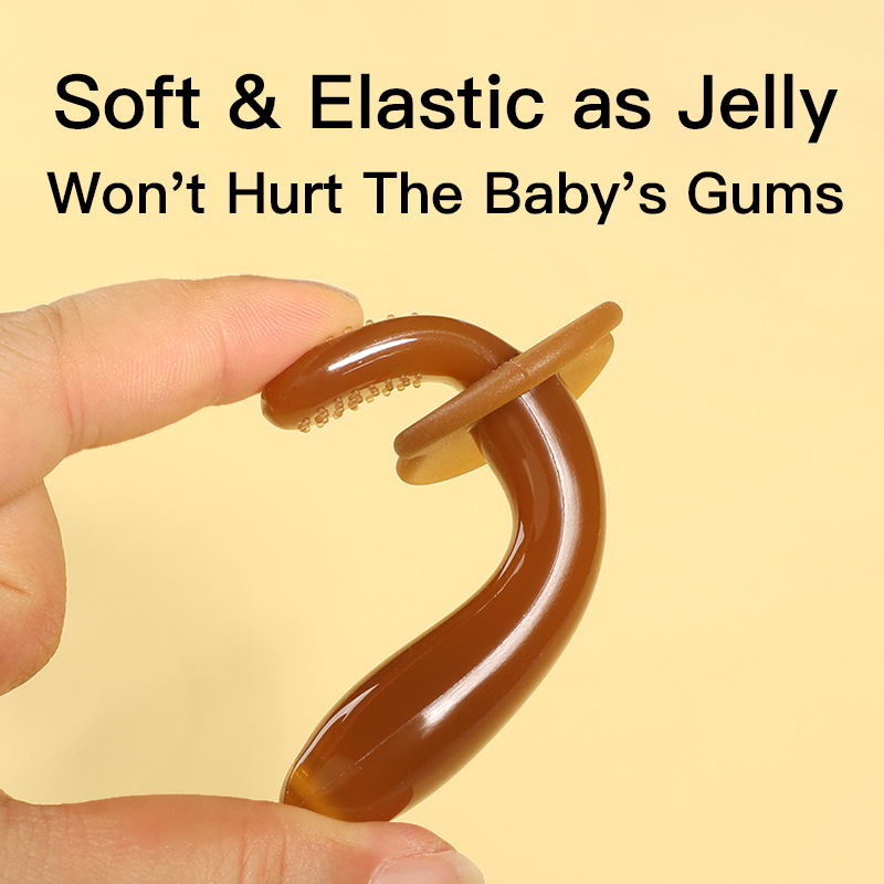 BPA sin BPA y flexible para la dentición de silicona para bebés
