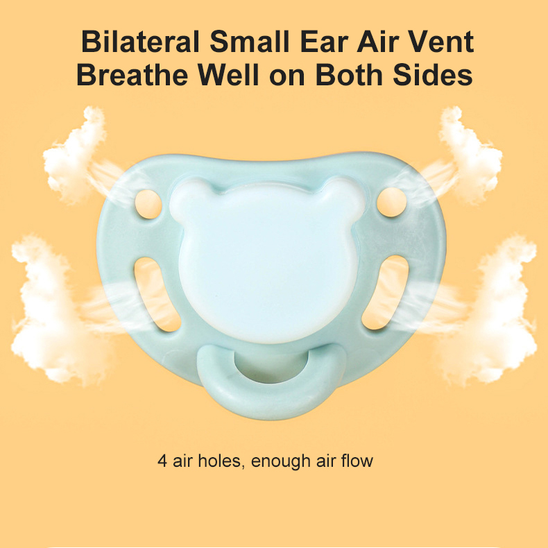 Chupete de calmante de silicona de grado alimenticio liviano