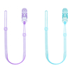 Soporte de clip de chupete de bebé con cuentas de silicona y clip de cocodrilo-Correa anti-cortacabora sin BPA (0-24m)