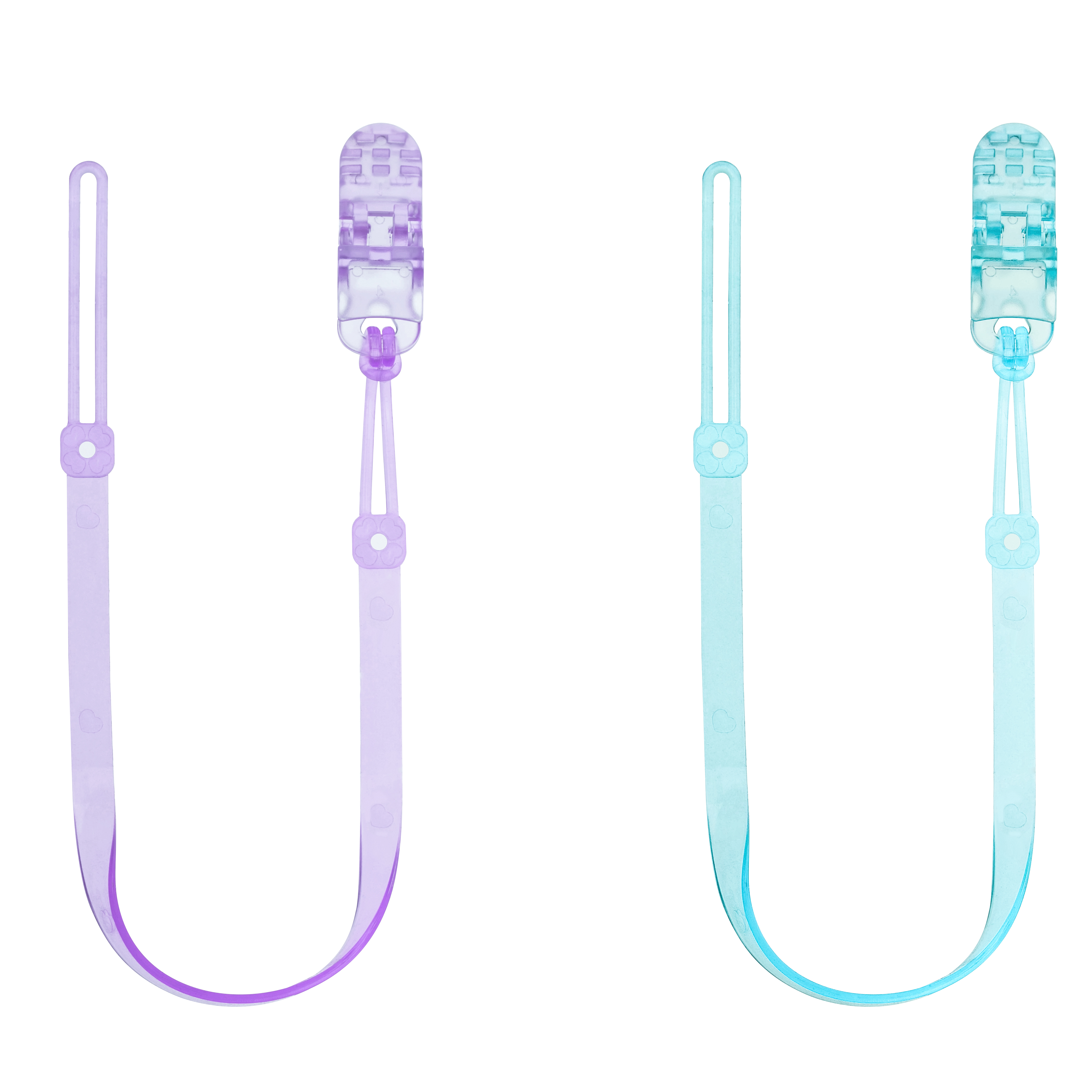 Soporte de clip de chupete de bebé con cuentas de silicona y clip de cocodrilo-Correa anti-cortacabora sin BPA (0-24m)