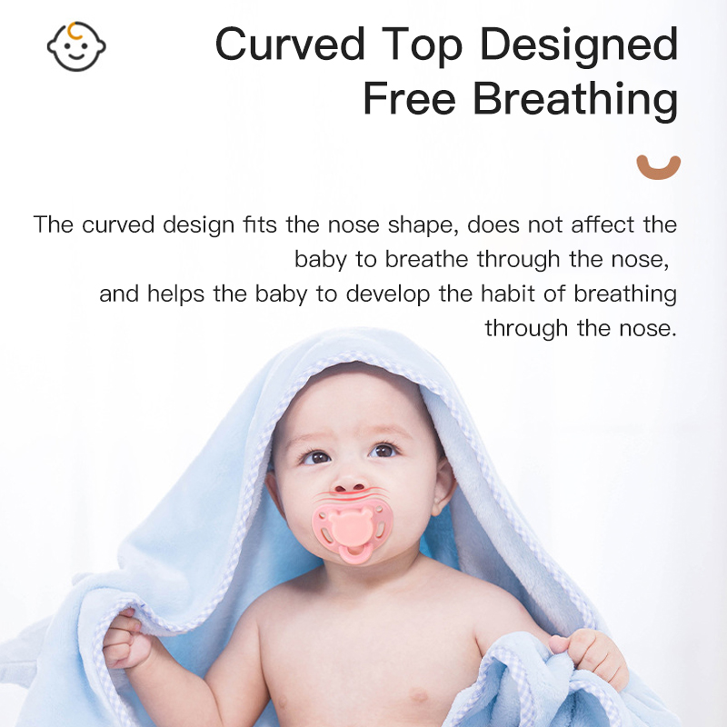 Chupete de calmante de silicona de grado alimenticio liviano