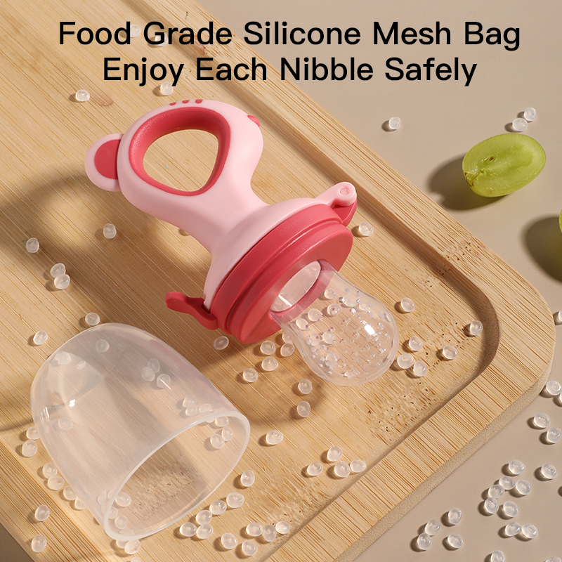 Alimentador de frutas para bebés sedoso y sedoso con malla anti-ascendente