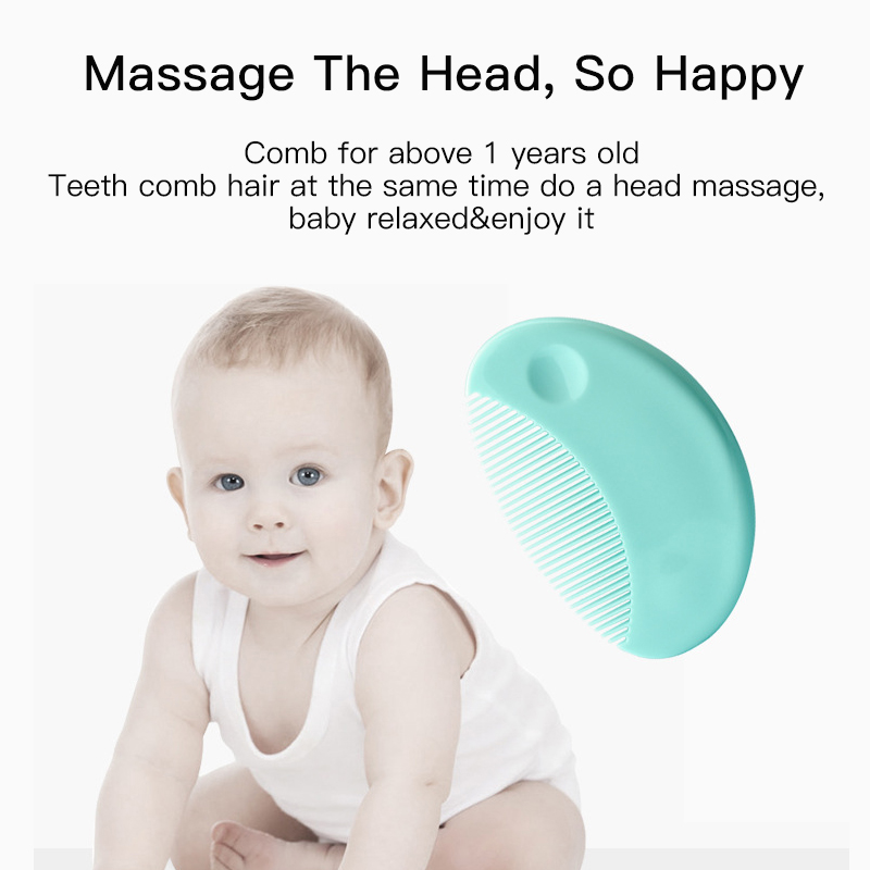 Cepillo para el cabello infantil y de cabeza redonda con cerdas suaves y mango de PP