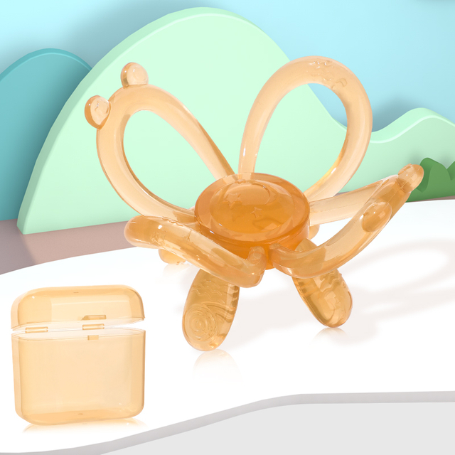 Bola de dentición suave natural: juguete sensorial para alivio infantil