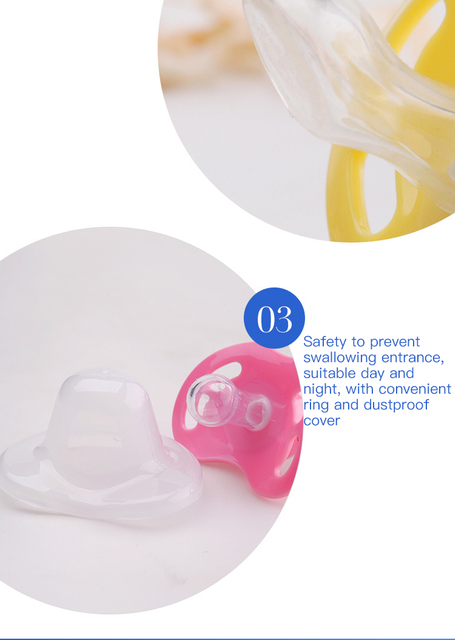 Pacifier de entrenador de succión segura transpirable para calmante emocional