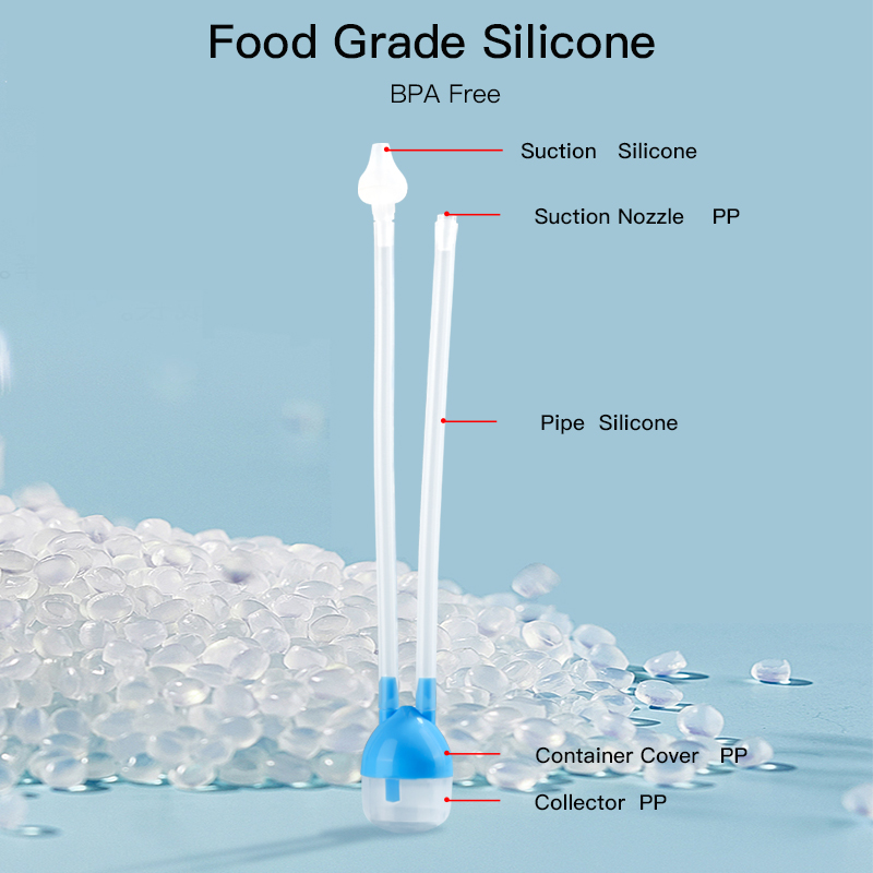 Aspirador nasal de bebé antirreflux higiénico suave con silicona