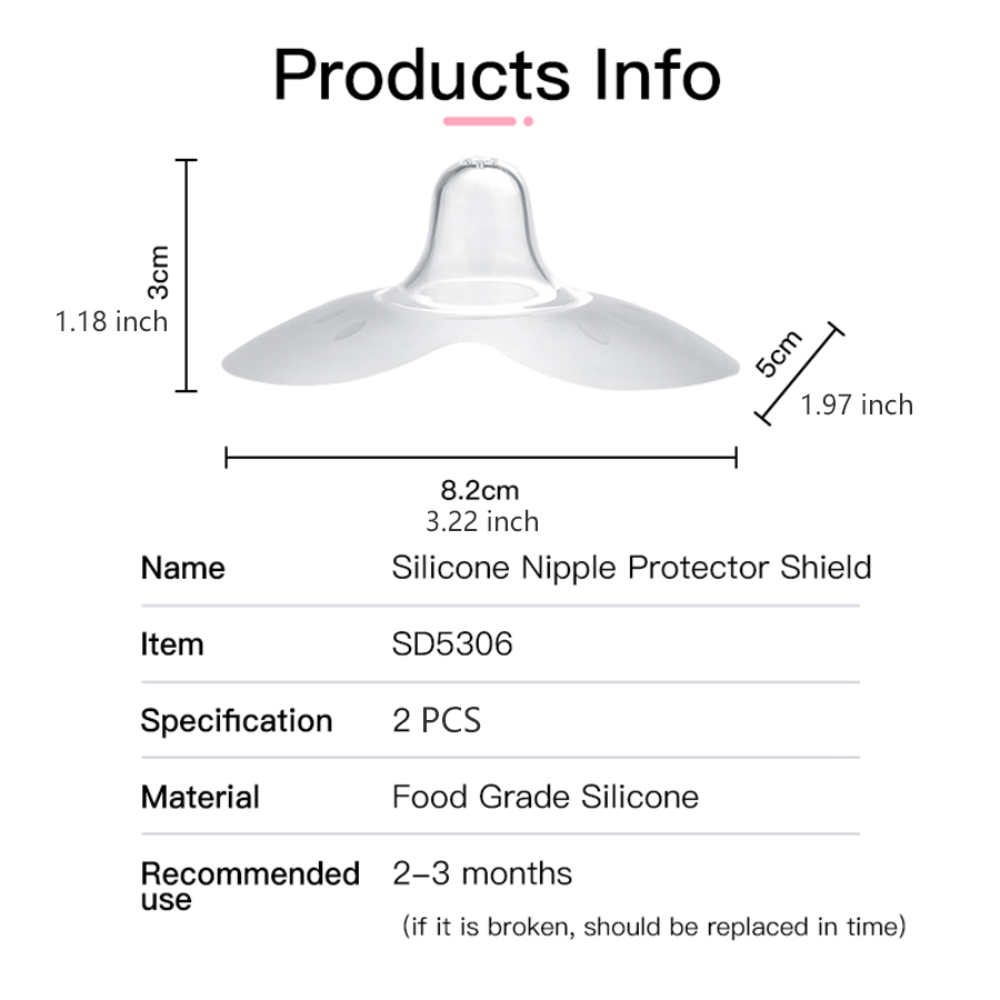 2pcs conjunto de silicona de dibujos animados de caricatura Pacificador de bebé Protectores de pezón con caja PP