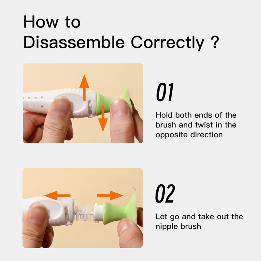 [Nylon | Esponja] nylon | Cepillo de esponja con taza de succión, juego de pincel de chupete de botella de alimentación