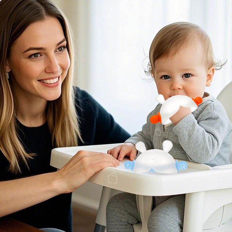 SD1700 Adorable Juguete de dentición con mango oculto: ideal para bebés pequeños: ¡aló esos primeros dientes!