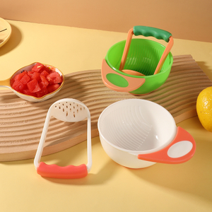 Alimentos para bebés caseros de 1 minuto: tazón de molienda manual fácil para frutas y verduras