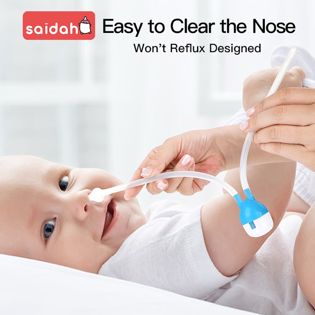 Aspirador nasal de bebé antirreflux higiénico suave con silicona