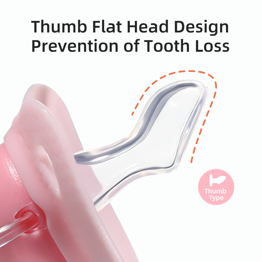 SAIDAH Patrón de dibujos animados Forma del pulgar Pacificador de bebé SD5504
