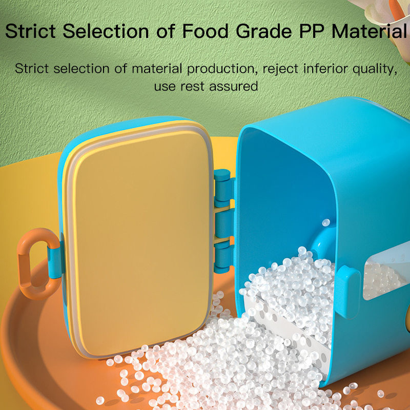 Almacenamiento de alimentos para bebés de silicona a prueba de fugas y carro de juguete