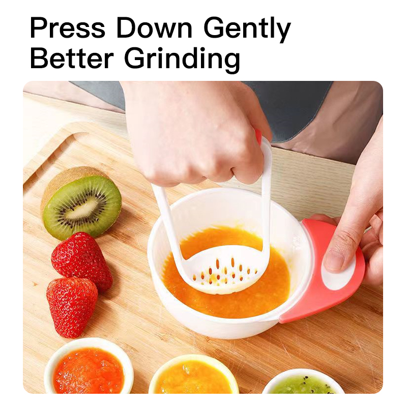 Alimentos para bebés caseros de 1 minuto: tazón de molienda manual fácil para frutas y verduras