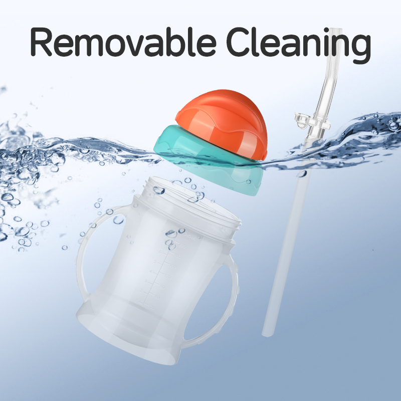 Copa para bebés para bebés sin deslizamiento con paja de silicona