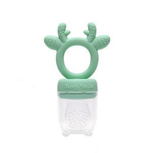 Alimentador de frutas para bebés de silicona no tóxica con diseño de ciervos